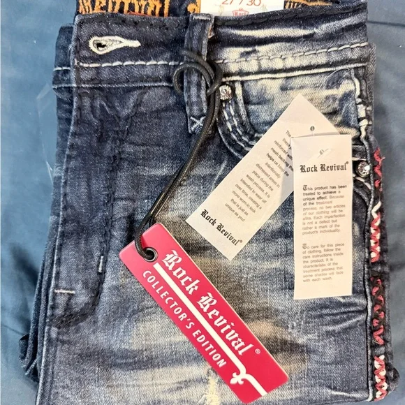 Rock Revival Collector’s Edition #445/825 Carmine Ultra High Rise Skinny Jeans - Picture 3 of 16